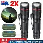 2 Packs 1200000lm LED Flashlight USB Rechargeable Super Bright Torch Lamp Light
