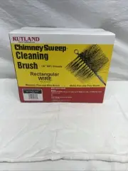 RUTLAND 8" x 12" Rectangular Wire Chimney Sweep Cleaning Brush Black New 16533