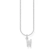 Buy Necklace with letter pendant W and white zirconia - silver by Thomas Sabo online - THOMAS SABO Australia