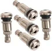 SOLUSTRE Screw-on Valve Stems for Tire 5pcs Auto Bike Valve Stem Kit Universal Fitment for Car Motorcycle Truck Bicycle Metal Construction