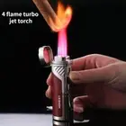 Honest Four Fire Gas Lighters Metal Cigar Cutters Butane Jet Turbo Torch Lighter