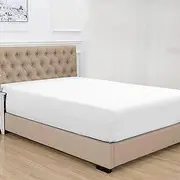 Purity Home Premium Super King Fitted Sheet with Deep Pockets - Organic 100% Cotton - Cool, Crisp & Breathable - Percale Weave Sheets - Elastic Superking Fitted Sheet - White