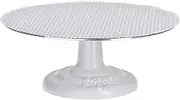 Ateco Cast Iron and Non-Slip Pad Cake Stand, 12 inch, White