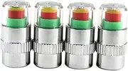 YOSADIER 4 PCS Tire Pressure Monitor Caps Color Coded Indicator System for Cars Motorcycles and Bicycles Prevent Blowouts and Fuel Efficiency
