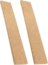 WOFASHPURET 2pcs Adhesive Cork Bulletin Strips for Office Memo Board Natural Frameless Design Easy to Install Smooth Great for Notes and Photos