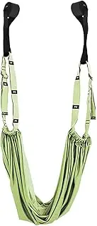AIMALL Aerial Yoga Rope Door Inversion Belt with Adjustable Straps for Flexibility Training and Spine Decompression, 27x59in Pink Blue Green Purple