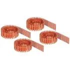 4pcs Miniature Garden Fence, 35 Inch Long Decorative Picket Fence, Orange