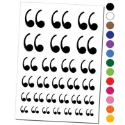 Quotation Marks Temporary Tattoo Water Resistant Fake Body Art Set Collection