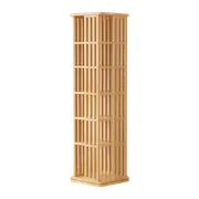 360 Rotating Bookshelf Bamboo Storage Display Rack Shelving in Wood