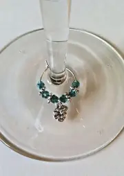 wine glass charms set of 6 fall leaves leaf