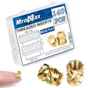 140Pcs M3 Heat Set Threaded Insert, M3x5.7x4.6mm Threaded Inserts for Plastic,