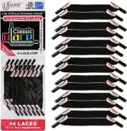 uLace Classic No-Tie Shoelaces - Elastic Shoe Laces for Sneakers | Black