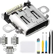 4 Pack Replacement Type-C Charging Port Compatible with for Nintendo Switch Oled Console USB-C Charger Socket Repair Kit for NS Switch Oled Power Charging Charger Repair