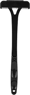 Back Shaver, Manual Back Blade, Back Blade Extra Long Handle Manual Lightweight Foldable Professional Back Shaver for Men Black (Without Blade)