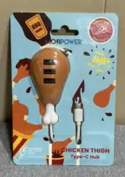 MOJIPOWER Chicken Thigh USB Type-C Hub 3 USB Ports NIP Unique Gift