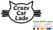 Crazy Cat Lady Vinyl Decal Sticker Car Window Bumper Wall Laptop 12"