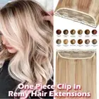 One Piece Thick 100% Remy Clip In Human Hair Extensions 3/4 Full Head Weft Cheap