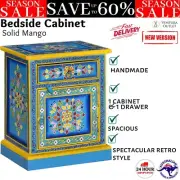 Bedside Table Drawer Side Table Nightstand Storage Cabinet Bedroom Handmade