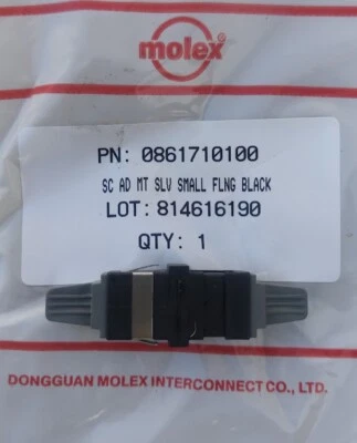 MOLEX SC AD MT SLV SMALL FLNG BLACK Fiber optic Adapter SC-SC 50 UNID.