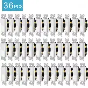 36Packs 15A Decora Rocker Single-Pole On/Off Switch Wall Residential Grade White
