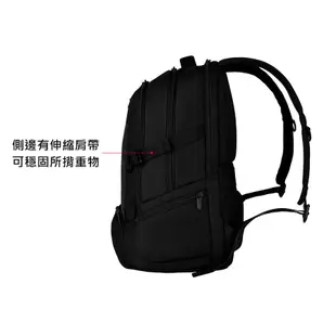 VICTORINOX 瑞士維氏 Vx Sport EVO 16吋豪華雙層後背包-時尚黑