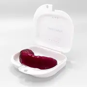 Custom-Fit Mouth Guard For Sports - Impact-Resistant, BPA-Free, Includes Storage Case and Impression Kit - Dark Red Color
