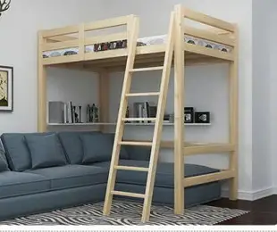 高架床成人實木高架床多功能組合床書桌床上床下桌兒童高低床學生上下鋪DF