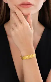 [Her Story] Small Buckle 14K Yellow Gold Bracelet