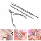 Double Ended Stainless Steel Cutter Pusher Dead Skin Push Remover Manicure Tools