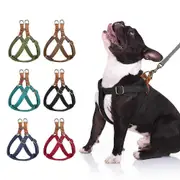 Didog Soft Webbing Nylon Dog Harness Step In Pet Puppy Strap Walking Vest Reflective Black M:Chest 48-71cm