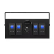4 Gang Blue LED Rocker Switch Panel For Car Marine Boat RV Aluminum Alloy 12/24V (for: Renault)