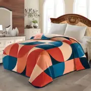Super Soft 2kg 160 x 220 Mink Blanket - Geometric Pattern