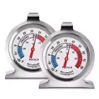 2-pack fridge thermometers (-3030°C/-2080°F) with large dial and red indicator!