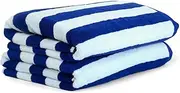 2 Pack Extra Large Cotton Beach Towel, Soft Feel, Quick Dry, Highly Absorbent Durable Bath Towel, Classic Hotel and Spa Quality Bath Towel, 75 * 152cm, Blue
