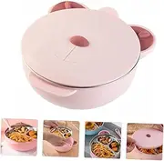 WATIIFUFU Child's Insulated Lunch Box Boys and Girls Feeding Bowl Stainless Steel Suction Bowl Set Portable Easy to Clean