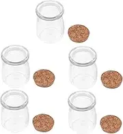GETAJGHSD 5pcs Transparent Corked Wishing Bottles Creative Glass Containers for Home Decor Small Perfume Storage for Decorations and and Space Saving Design