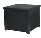 KETER CUBE Rattan Outdoor Garden Weatherproof Storage Chest Box Bench GREY - NEW