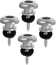 Yardwe 4pcs Guitar Strap Packing Button Guitar Strap Button Lock Guitar Bass Strap Locks Guitar Strap Locks Guitar Strap Locking Guitar Parts and Accessories Guitar Pins Metal Silver