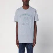 [Dsquared2] Grey mélange T-shirt with logo print L Grey