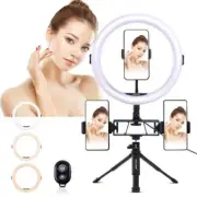 K&F Concept 11in Selfie Ring Light with Stand Phone Holder for Vlog Camera Video
