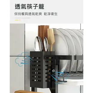 【AOTTO】免組裝不鏽鋼可摺疊雙層碗盤瀝水架(廚房收納架 廚房置物架)