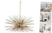 Modern Starburst Chandelier:9 Lights Gold Sputnik Light Fixture for ZR9352 gold