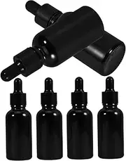 LAPYAPPE 6pcs Dropper Bottle Glass Bottles with Dropper Glass Black