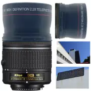 2.2X 16K HD Telephoto Lens for Nikon AF-P DX NIKKOR 18-55mm f/3.5-5.6G VR Lens