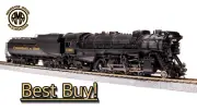 Broadway Limited 7591 HO Scale C&O K-2 Mikado #1168 Tender Sound DC DCC Smoke
