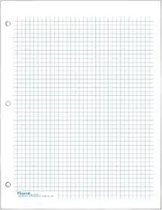 Geyer Instructional Products - Classic Graph Paper, Full Page Grid with 1/4" Squares, Blue Lined, Double Sided, 500 Sheet Ream, Three Hole Punched