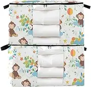 Yoogain 95 L zippered shoe storage with Reinforced Handles, clear window organizer under bed for King Comforter Bedding Pillow Sheet