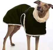 Winter Thickened Warm Fleece Lined Dog Jacket Whippet Greyhound Labrador French Bulldog Jacket Clothes Outdoor Waterproof Windproof Dog Jacket Clothing,C,L