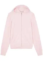 Juicy Couture Kids Logo Hooded Velour Sweatshirt (7-16 Years) - Pink Light - 14-15Y (14 Years) 14-15Y (14 years)