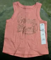 CAT AND JACK BABY "GOING PLACES' TANK TOP SIZE 12 MONTHS